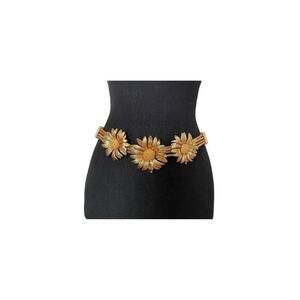 Zara Sunflower metal gold tone belt
